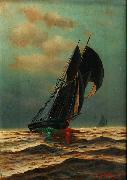 Richard Dey De Ribcowsky Twilight Seascape Spain oil painting artist
